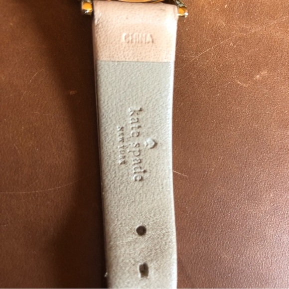 Kate Spade New York Metro Quartz watch tan leather strap MOP Face main image 7